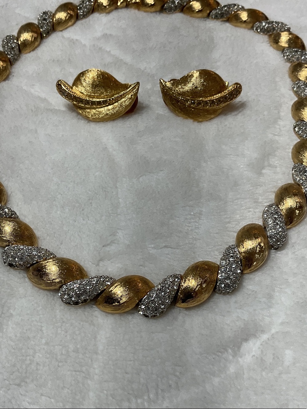 Vintage Dior earrings with Coralee 25 anniversary gold necklace